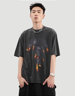 Camiseta Oversized Flames BKTL