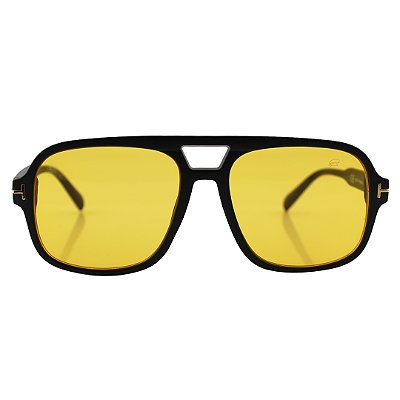 Óculos de sol Ferrovia em acetato 642921 amarelo
