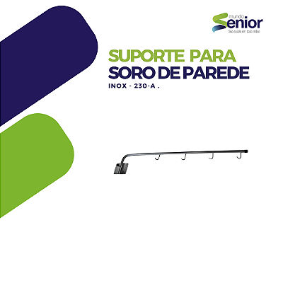 Suporte para soro (de parede) inox - 230-A