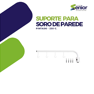 Suporte para soro (de parede) pintado - 230-C