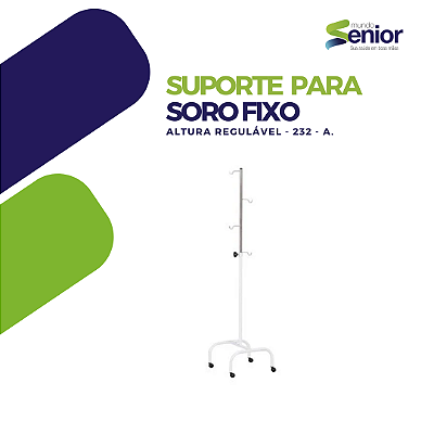 Suporte para soro altura regulável - 232-A