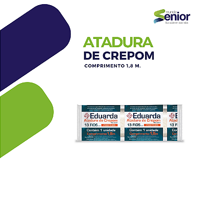 Atadura de Crepom Eduarda - 20cm x 1,8m - PCT C/12 - Soft Não Estéril