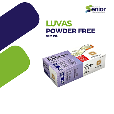 LUVA POWDER FREE LÁTEX  - (P - M - G) - CAIXA C/ 100 UNIDADES - SEM PÓ - DESCARPAK