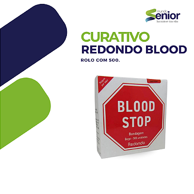 CURATIVO REDONDO BLOOD STOP - AMP - ROLO COM 500 UN.