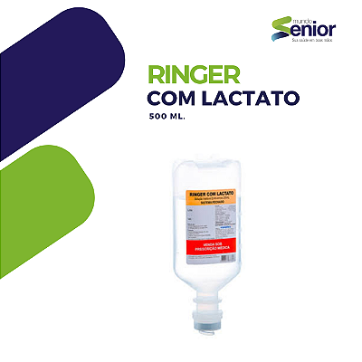 Ringer C/ Lactato 500ml - Eurofarma.