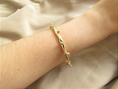 Bracelete Tubo Bolinhas