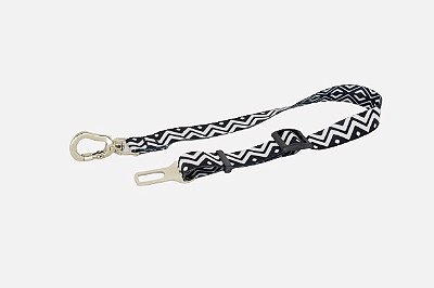 Cinto de Segurança para Cães - Engate Universal Africana Twee White Black