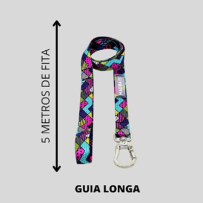 Guia Longa Colorful Roxo para Cães - Madiba Pet - 5 Metros