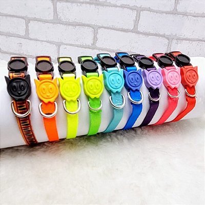 Kit de Coleiras AntI-Enforcamento para Gatos 10 unidades - Diversas Cores
