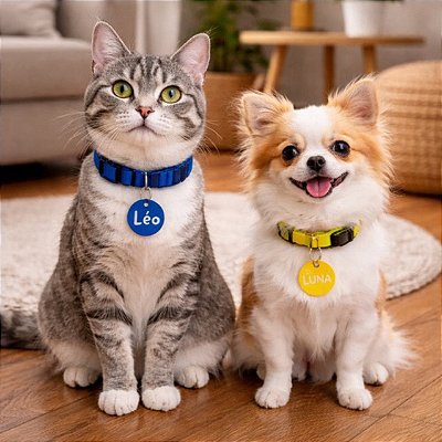 Placa de identificação Personalizada para Coleira - Madiba Pet