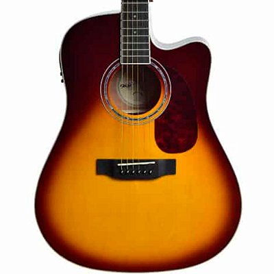 Violão Eletro-Acústico Seizi Tokyo Cutaway Brown Burst com Bag