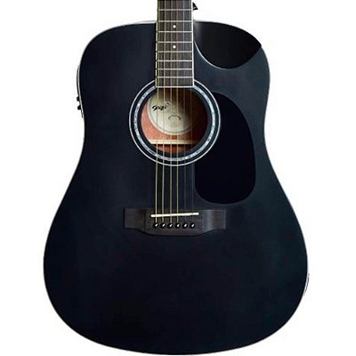 Violão Elétrico Seizi Akira Half Cutaway LTD ED Open Pore Black c/ Bag
