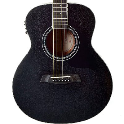 Violão Elétrico Seizi Kyoto Mini LTD ED Open Pore Black c/ Bag