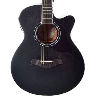 Violão Elétrico Seizi Kyoto Cutaway LTD ED Open Pore Black c/ Bag