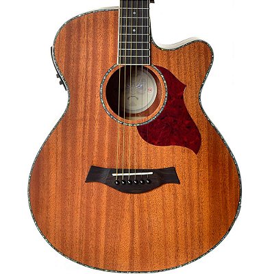 Violão Elétrico Seizi Kyoto Abalone Cutaway Mogno com Bag