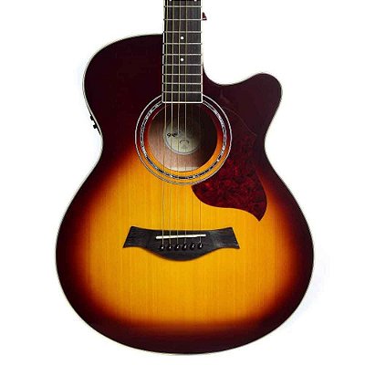 Violão Elétrico Seizi Kyoto Brown Burst com Bag