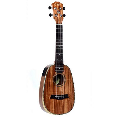 Ukulele Elétrico Seizi Bora-Bora Plus Pineapple Concert Koa com Bag