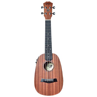 Ukulele Eletro-Acústico Seizi Bali Concert Pineapple Sapele