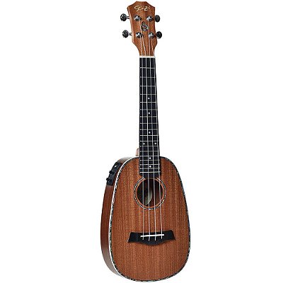 Ukulele Elétrico Seizi Maui Plus Pineapple Concert Sapele