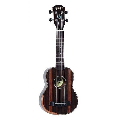 Ukulele Acústico Seizi Bora-Bora Plus Soprano Ebony com Bag