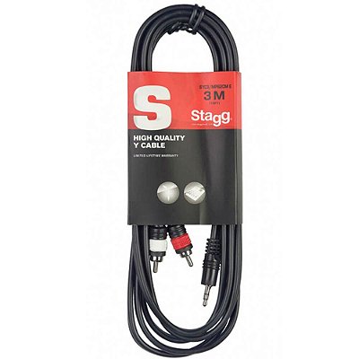 Cabo Stagg SYC3 RCA Duplo / P2 Estéreo 3m