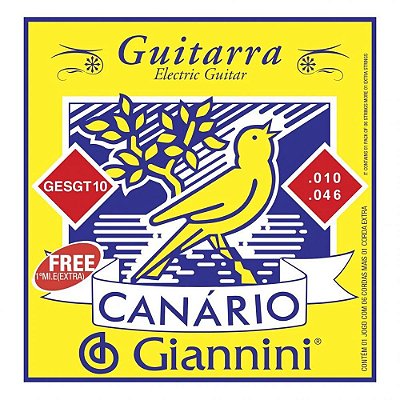 Encordoamento Giannini GESGT .010/.046 Canário para Guitarra