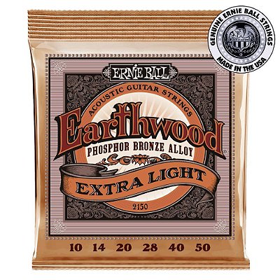 Encordoamento Ernie Ball Earthwood 2150 .010 para Violão