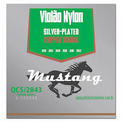 Encordoamento Mustang QC5 Tensão Média para Violão Nylon