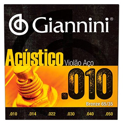 Encordoamento Giannini GESWAM .010/.050 para Violão Aço