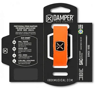Abafador de Corda Ibox DTSM23 Damper Premium Pequeno Laranja