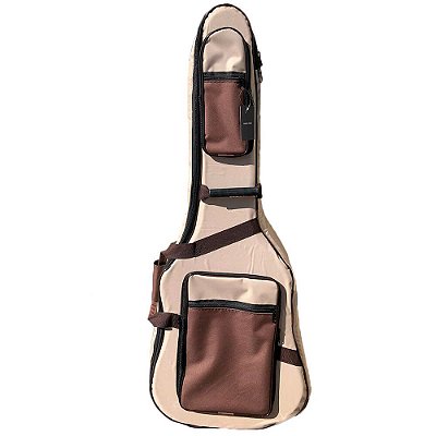 Semi Case Log Bags Deluxe Bege para Violão Folk