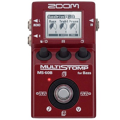 Pedaleira Zoom Stompbox MS 60B para Contrabaixo