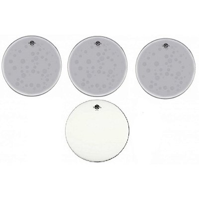 Kit de Peles Luen Percussion Dudu Portes Double Clear Fusion