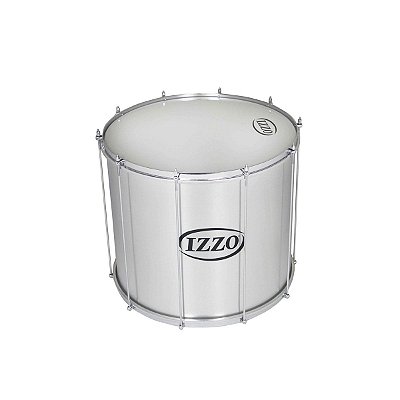 Surdo Izzo 22x45cm Alumínio 10 Afinações com Pele Leitosa