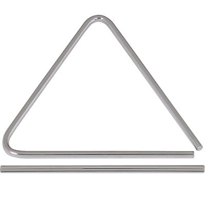 Triângulo Spanking de Aço Cromado Tamanho 25cm