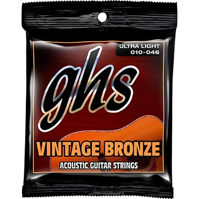 Encordoamento GHS VN-UL Vintage Bronze 010 /046 para Violão