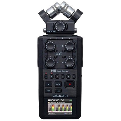 Gravador Digital Portátil Zoom H6 Handy Recorder Black