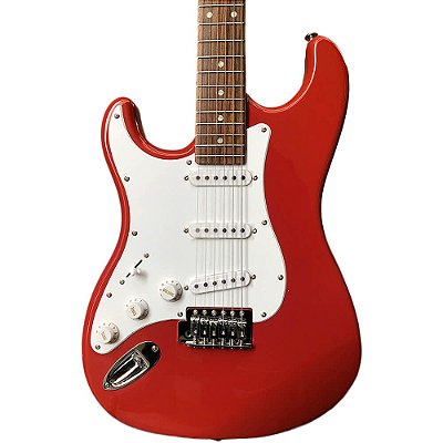 Guitarra Stratocaster Suzuki SST-5 Canhoto Vermelha com Bag