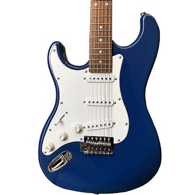 Guitarra Stratocaster Suzuki SST-5 Canhoto Azul com Bag
