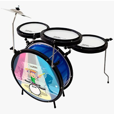 Bateria Infantil Luen Percussion Smart Drum Azul