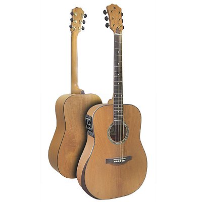 Violão Eletro-Acústico Marquês VA-182 Folk Ativo Aço Natural