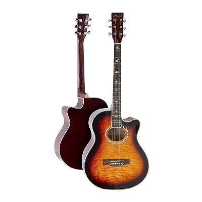 Violão Eletro-Acústico Marquês VA-37 Aço Ativo Sunburst