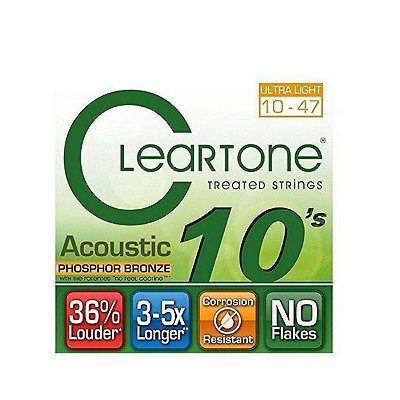 Encordoamento Cleartone 7410 acoustic .10/.47 Para Violão