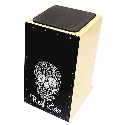 Cajon Inclinado Real Line UP Chicano Elétrico Preto