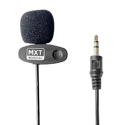Microfone Estéreo MXT MX-L01 P2 90cm de Lapela