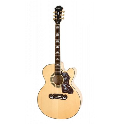 Violão Eletro-acústico Epiphone Ej-200 SCE Solid Top C/ Case