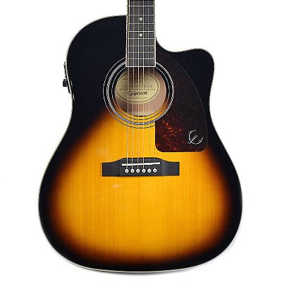 Violão Eletro-Acústico Epiphone AJ220 SCE Folk Sunburst