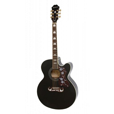 Violão Eletro-acústico Epiphone EJ-200 CE Gold Jumbo Black