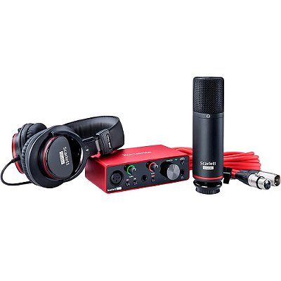 Kit Interface de Audio Focusrite Scarlett Solo Studio 3rd Geração