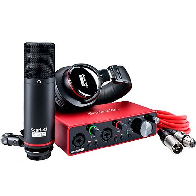 Kit Interface de Audio Focusrite Scarlett 2i2 Studio 3rd Geração